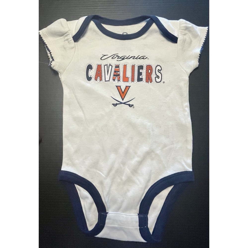 NWT‎ 3 Pack Virginia Cavaliers Navy Orange One Piece Size 3m 6m Team Athletics